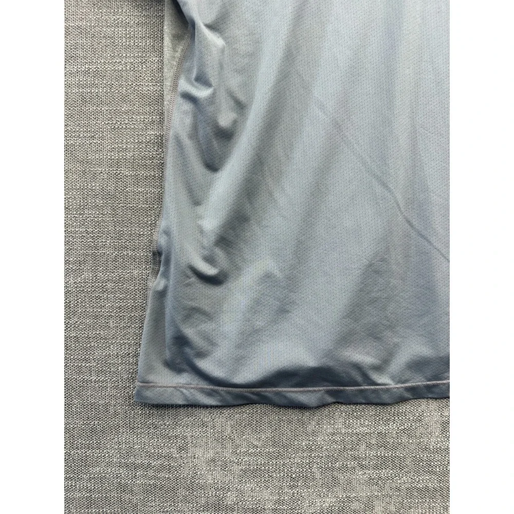 Nike Dri Fit Tee Shirt Mens XL Gray Swoosh‎ Logo Short Sleeve V Neck Streetwear